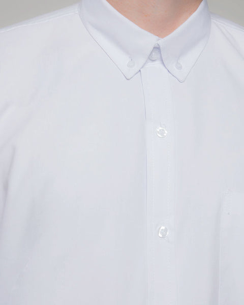 Camisa En Oxford Manga Corta Para Hombre Blanca o Azul Claro Ref: 049